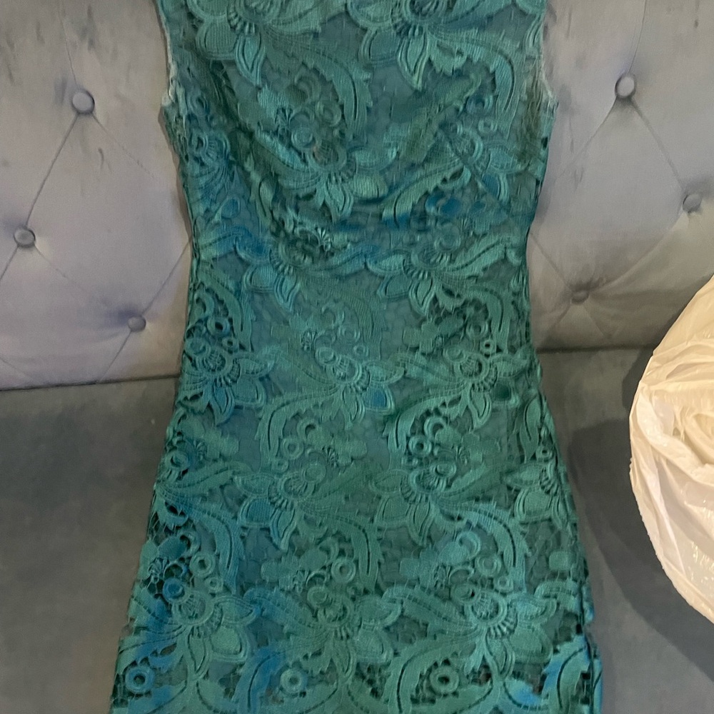 Elegant Green Lace Dress
